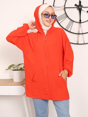 Oranj Kanguru Cepli Kapşonlu Hırka Oranj Kanguru Cepli Kapşonlu Hırka