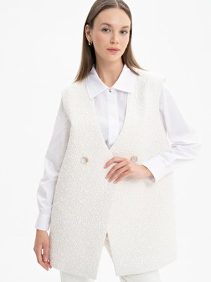 Kendinden Dokulu Kumaş Yelek Kendinden Dokulu Kumaş Yelek