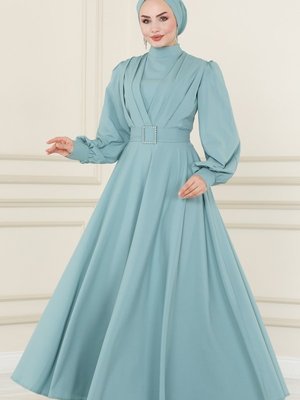 Mint Drapeli Elbise