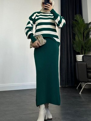 Buse Triko Elbise Zümrüt Buse Triko Elbise Zümrüt