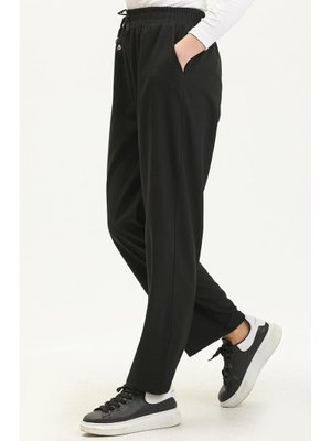 Siyah 6103a Cepli Bol Paça Pantolon