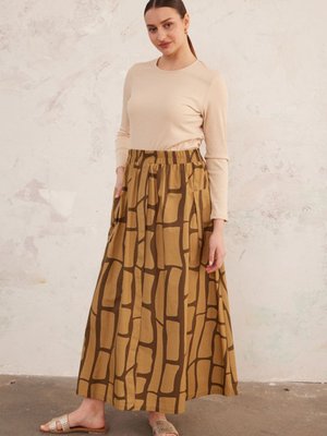 Cepli Desenli Etek