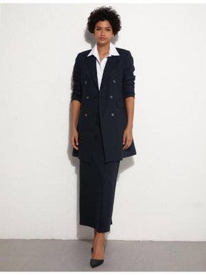 Basic Blazer Ceket Koyu Lacivert