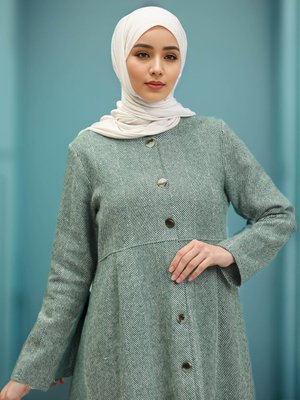 Yeşil Balıksırtı Desenli Kışlık Kap Yeşil Balıksırtı Desenli Kışlık Kap