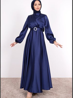 Balıkçı Yaka Önü Çapraz Abiye Elbise Balıkçı Yaka Önü Çapraz Abiye Elbise