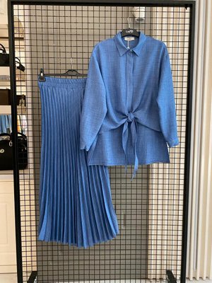 Trend Yeni Yaz Sezon Keten Etekli Takım Modaayka