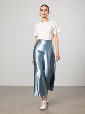 Balık Form Saten Etek Buz Mavi