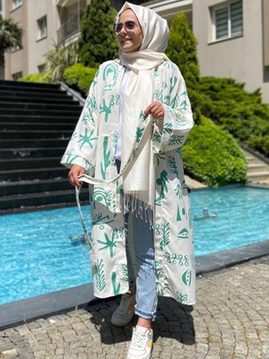 Benetton Baskılı Kimono