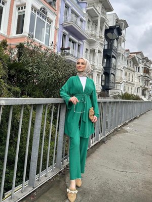 Kuşaklı Kimono Takım Kuşaklı Kimono Takım