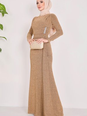 Gold Abiye Elbise