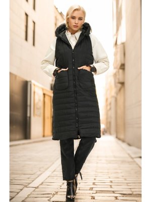 Siyah Fermuarlı Kapitone Yelek Siyah Fermuarlı Kapitone Yelek