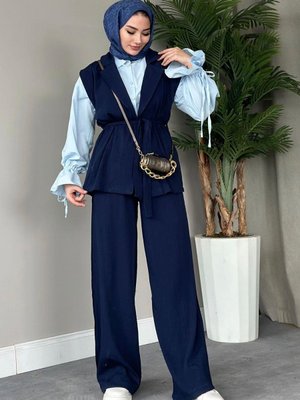 Modal Yelekli Takım Lacivert