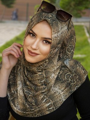 Yılan Desenli Hazır Türban