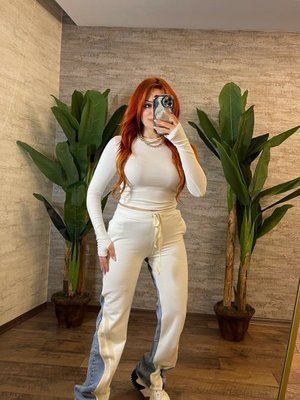 Beyaz Tasarım Pantolon