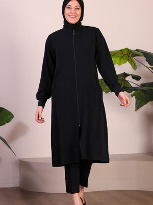 Kadin Buyuk Beden Tesettur Mevsimlik Giy Çık Kap