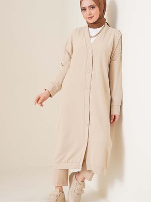 Puane Boydan Düğmeli Ayrobin Hırka Puane Boydan Düğmeli Ayrobin Hırka