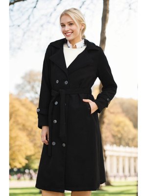 Lacivert Hermes Kaşe Kapüşonlu Kaban Lacivert Hermes Kaşe Kapüşonlu Kaban