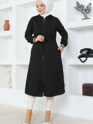 Kadın Kapişonlu Kol Ribanalı Tesettür Kap