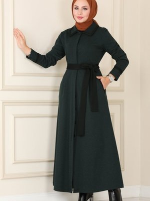 Zümrüt Kemerli Kışlık Ferace Zümrüt Kemerli Kışlık Ferace