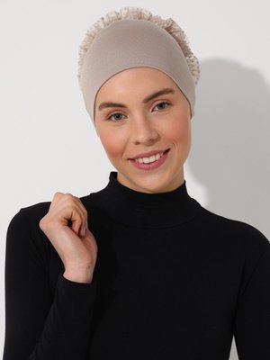 Açık Vizon Topuzlu Bone