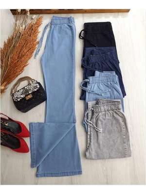 Beli Lastikli Ispanyol Paça Kot Pantolon