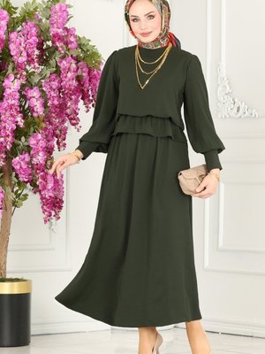 Haki Beli Lastikli Etekli Takım