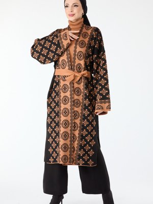 Sıyah Taba Sıyah Üçlü Triko Takım