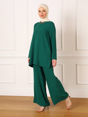 Aerobin Basic Tunik & Pantolon İkili Takım Zümrüt