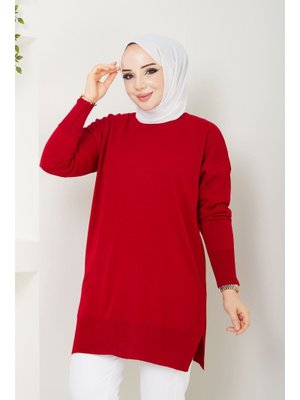 Bordo Mevsimlik İnce Merserize Salaş Triko Tunik Bordo Mevsimlik İnce Merserize Salaş Triko Tunik