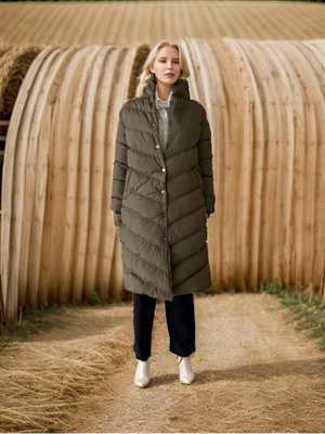 Haki Kapuşonlu Şişme Mont Haki Kapuşonlu Şişme Mont