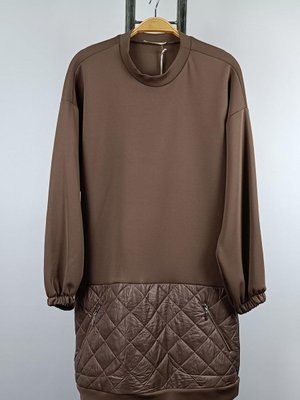 Kapitone Sweatshirt Kahverengi Kapitone Sweatshirt Kahverengi