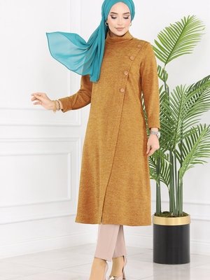 Hardal Düğme Detaylı Selanik Tunik Hardal Düğme Detaylı Selanik Tunik