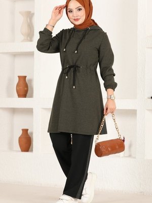 Haki & Siyah Beli Tünelli Kışlık Takım Haki & Siyah Beli Tünelli Kışlık Takım