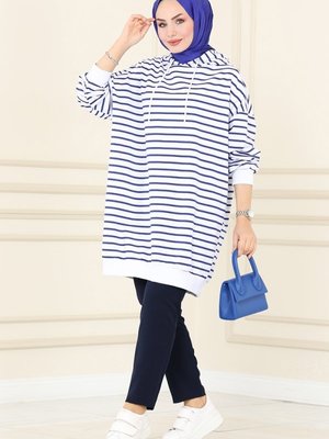 Lacivert Beli Bağcıklı Dabıl Pantolon Lacivert Beli Bağcıklı Dabıl Pantolon