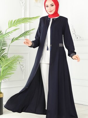 Lacivert Püsküllü Medine İpeği Ferace Lacivert Püsküllü Medine İpeği Ferace