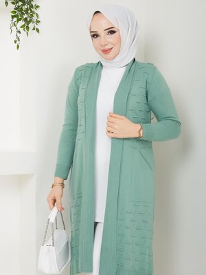 Cepli Salaş Hırka Mint Yeşili