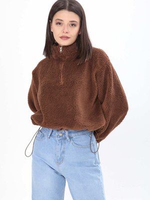 Kahve Peluş Mont Kahve Peluş Mont