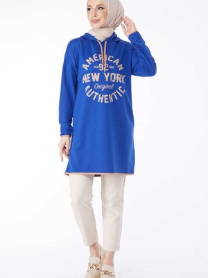 Saks Önü Baskılı Sweatshirt