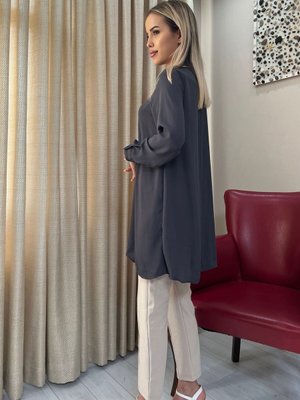 Kadın Uzun Şifon Gömlek ,tunik Kadın Uzun Şifon Gömlek ,tunik