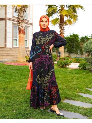 Dokuma Viskon Pamuk Yumuşak Kumaş Elbise