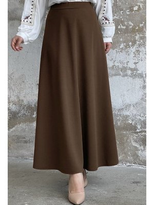 Acı Kahve Duble Örme Kumaş Etek Acı Kahve Duble Örme Kumaş Etek