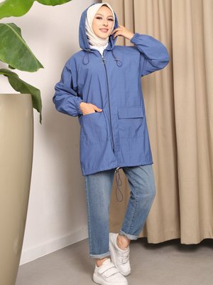 İndigo Cep Kapaklı Mont