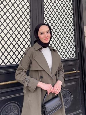 Haki Klasik Trençkot