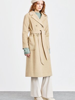 Kruvaze Kaşe Kaban Bej