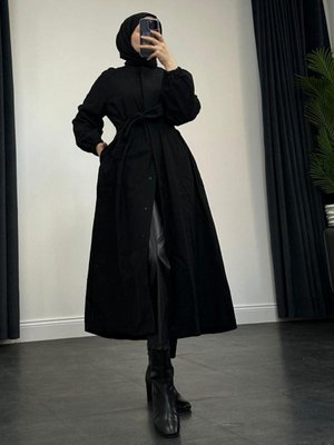 Larimar Kemerli Kaban Siyah