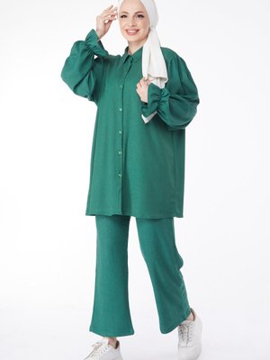 Zumrut Kol Ağzı Fırfırlı İkili Takım