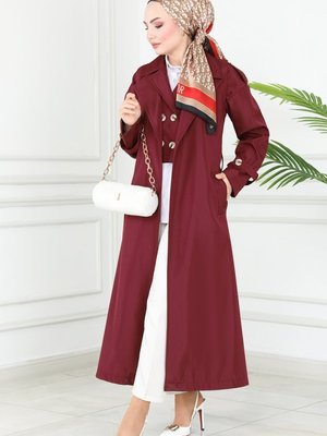 Bordo İki Parçalı Trençkot Bordo İki Parçalı Trençkot