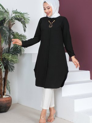 Kolyeli Tunik Siyah