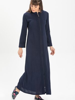 Büyük Beden Şile Bezi Cemre Ferace Lacivert Lcvt