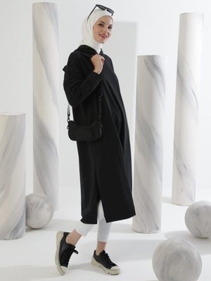 Kapüşonlu Sweatshirt Siyah